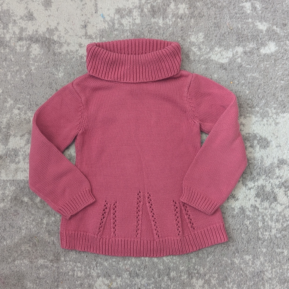 GAP Pink Cowl Neck Sweater with Ribbed Detailing